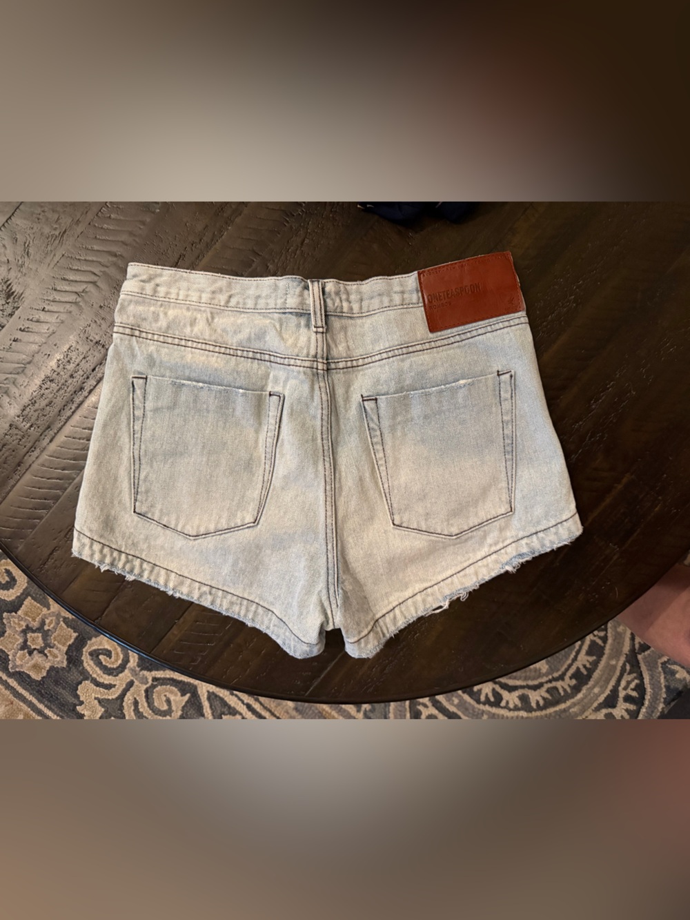 One Teaspoon Romeo Size 29 High-Rise Button-Front Denim Shorts - Picture 2 of 12